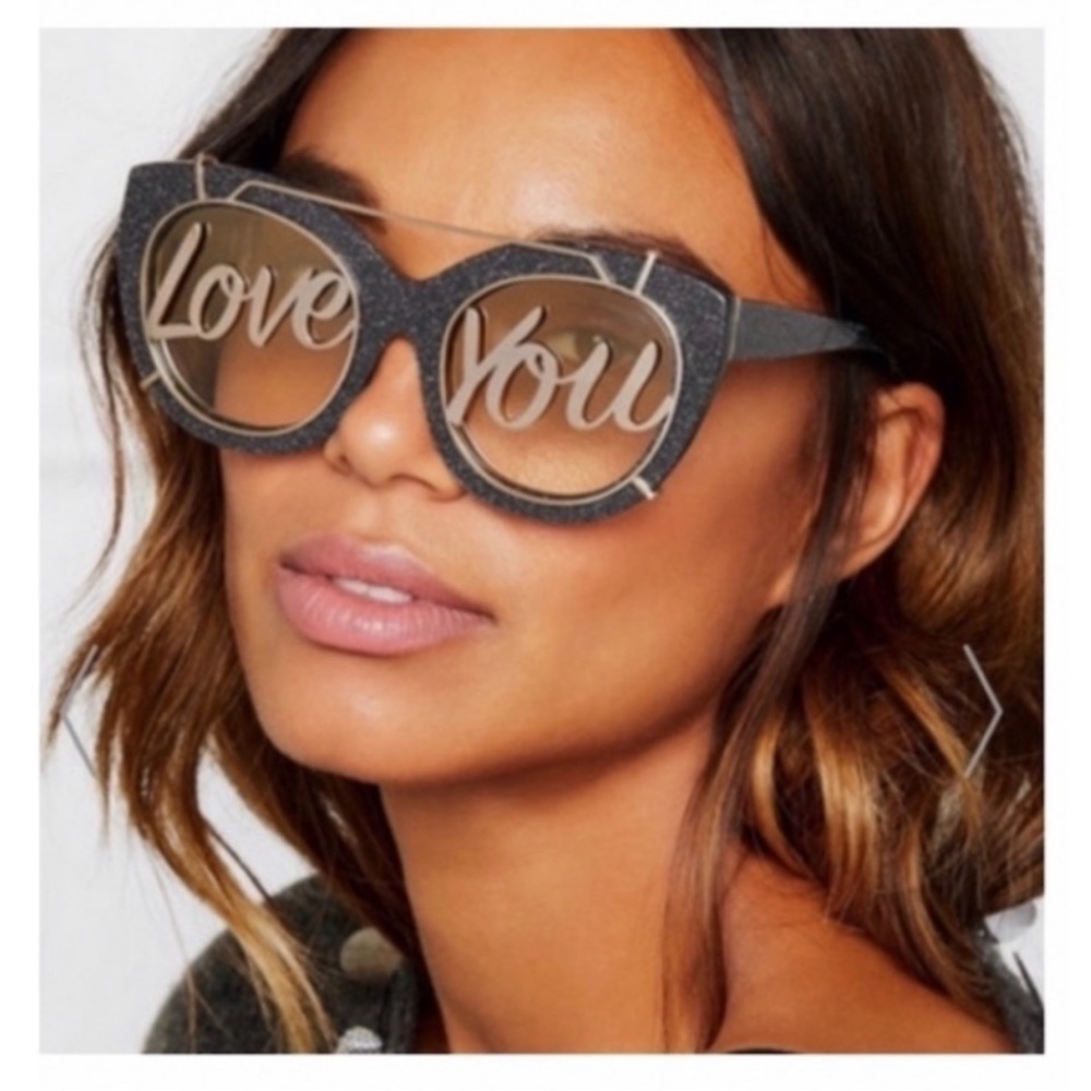 Alice + Olivia Walker “Love You” Sunglasses.